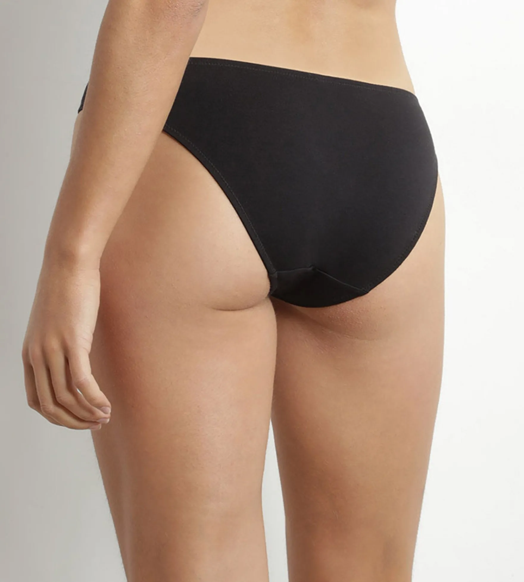 Culotte midi pour femme en coton Noir Dim Daily