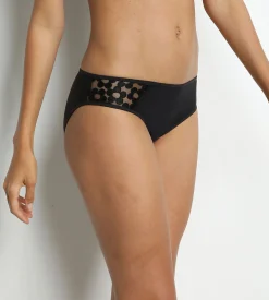 Culotte noire en microfibre Generous Broderie