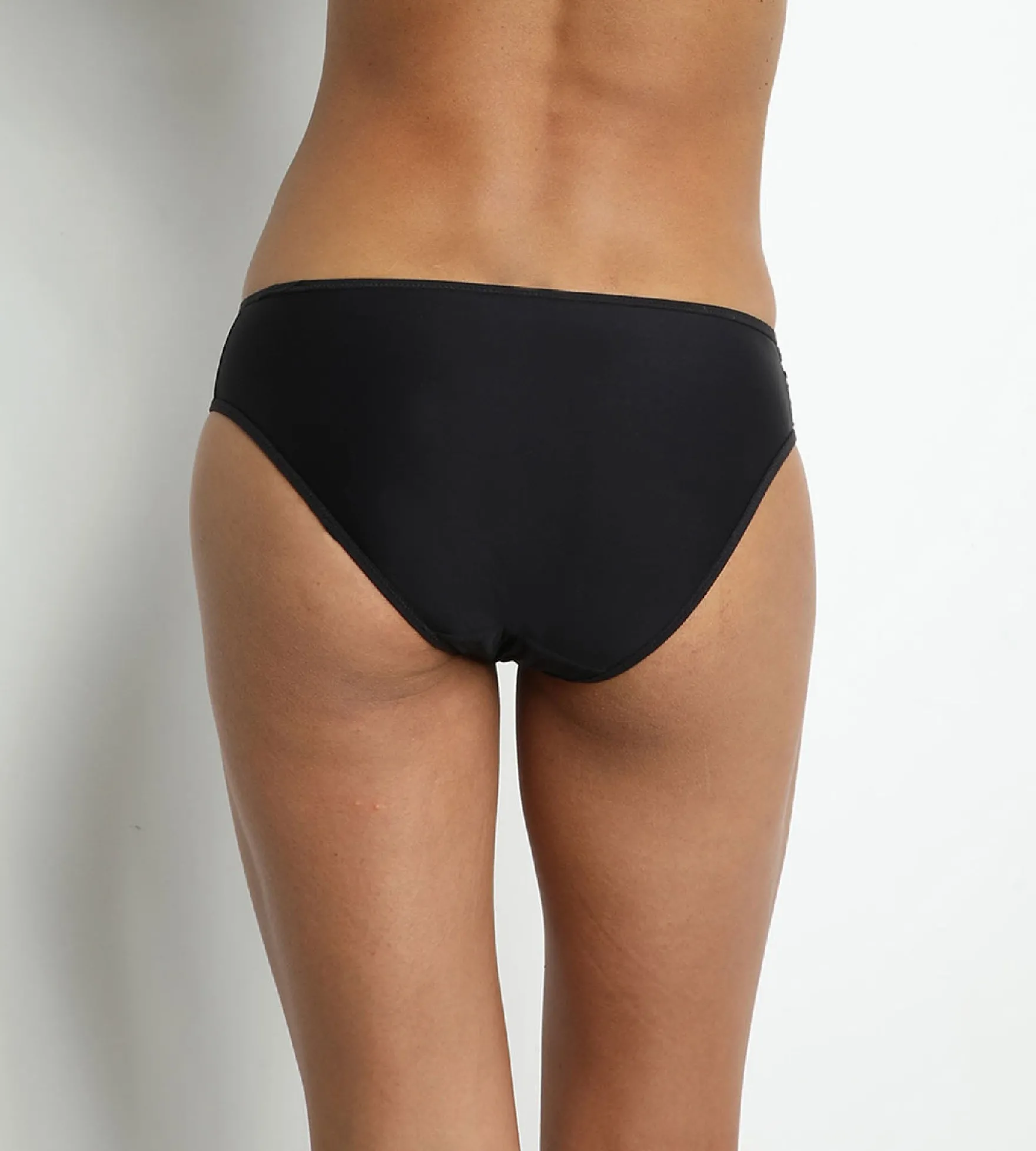 Culotte noire en microfibre Generous Broderie