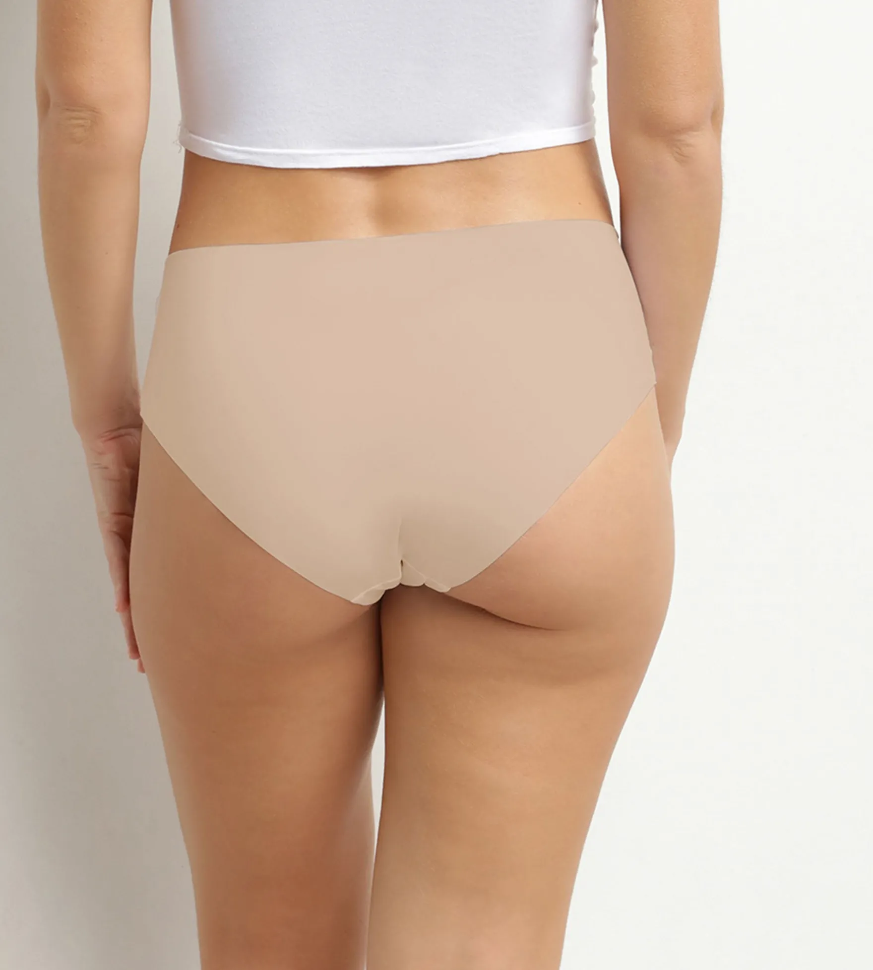 Culotte taille haute femme invisible en microfibre Nude Dim