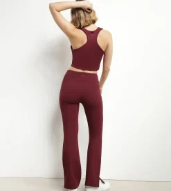 Débardeur de sport femme Bordeaux avec brassière intégrée Dim Move