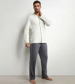 Ensemble pyjama homme pantalon chemise en jersey Gris Foncé Dim Nightwear