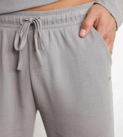 Ensemble pyjama pantalon col serafino en jersey Gris Dim Nightwear