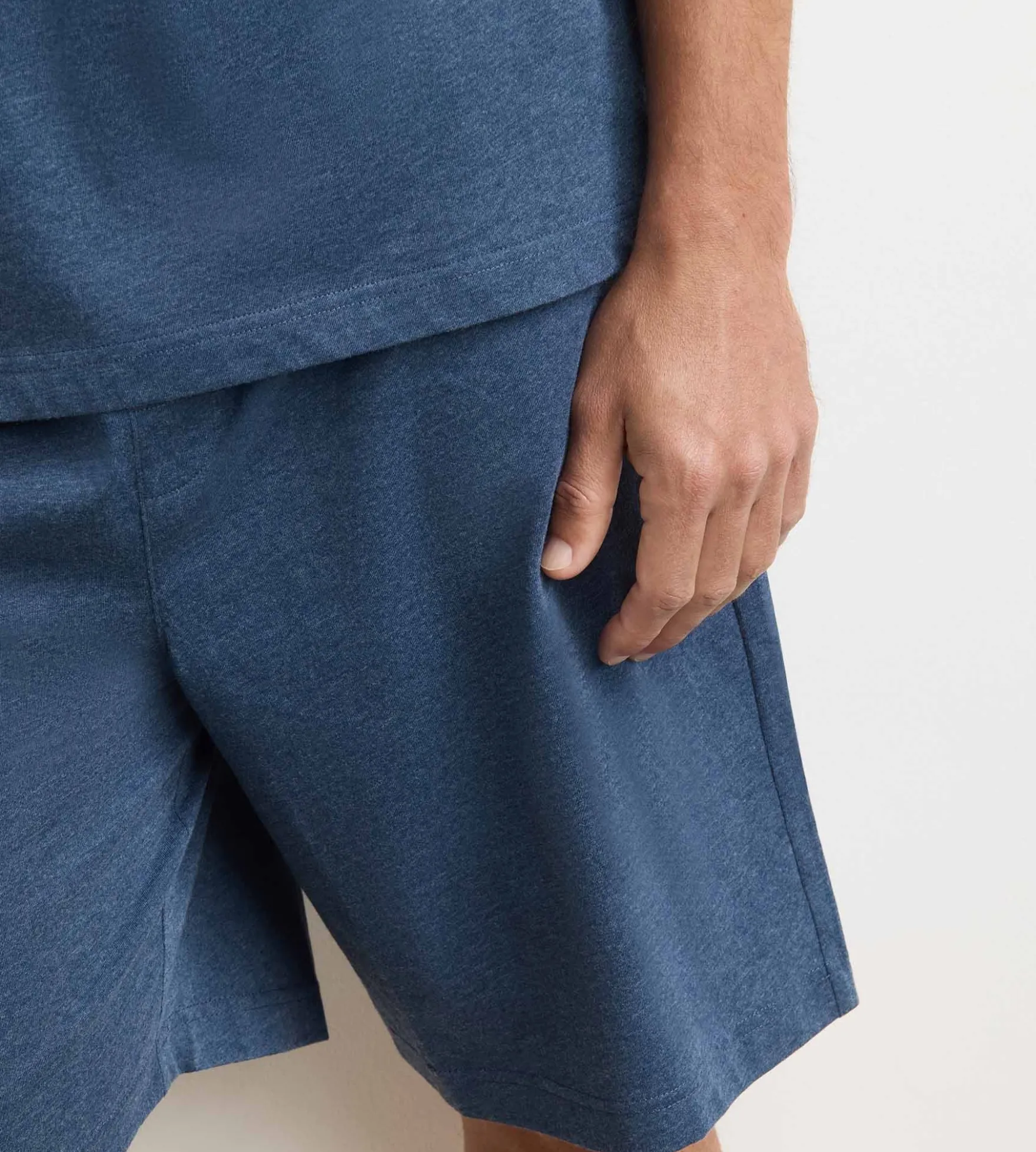 Ensemble pyjama short homme bleu mélange Dim Jersey