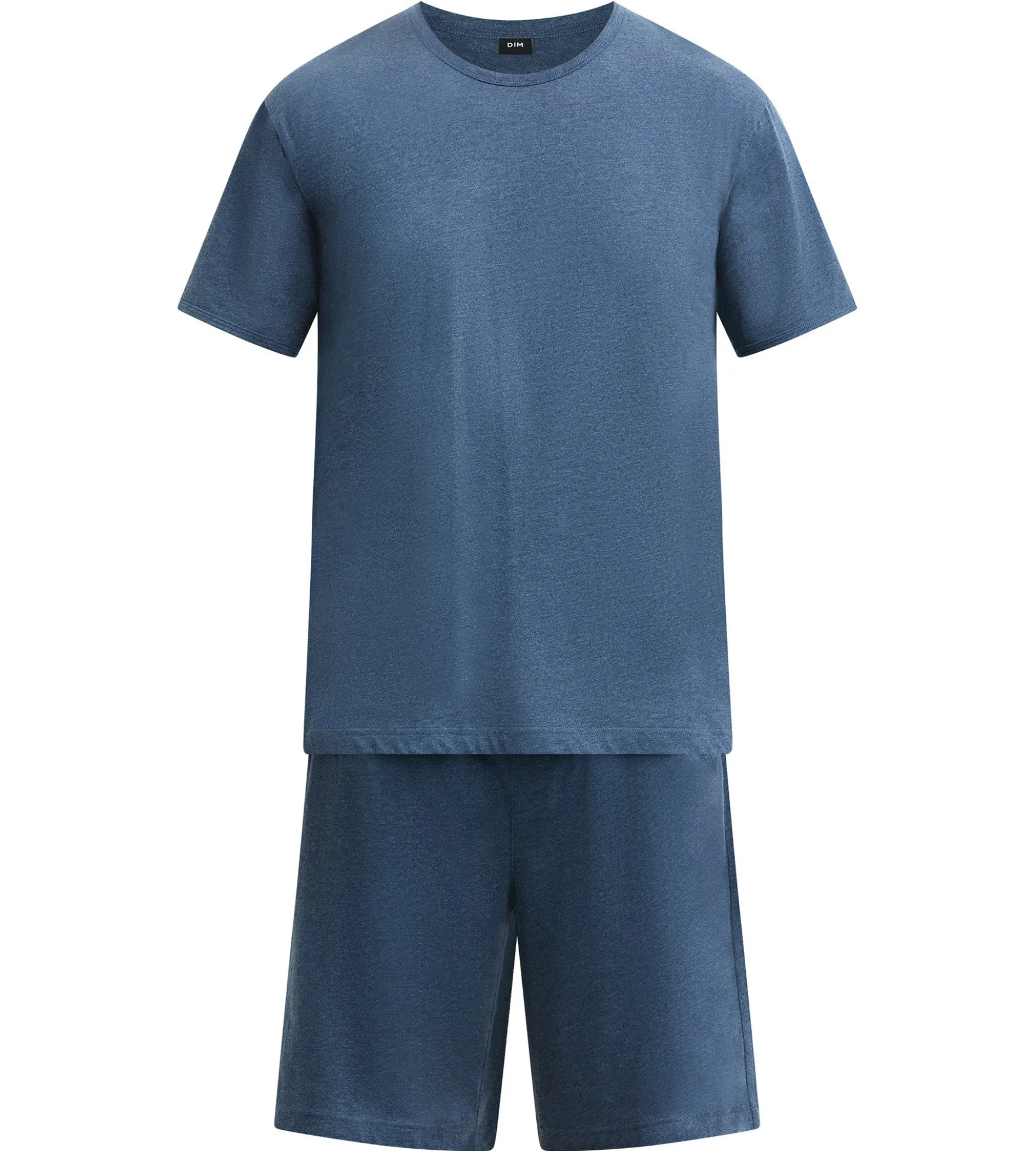 Ensemble pyjama short homme bleu mélange Dim Jersey