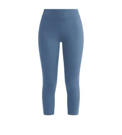 Legging de sport femme court en microfibre Bleu Jean Dim Move