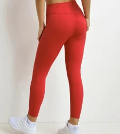 Legging de sport femme en microfibre sculptante Rouge Dim Move