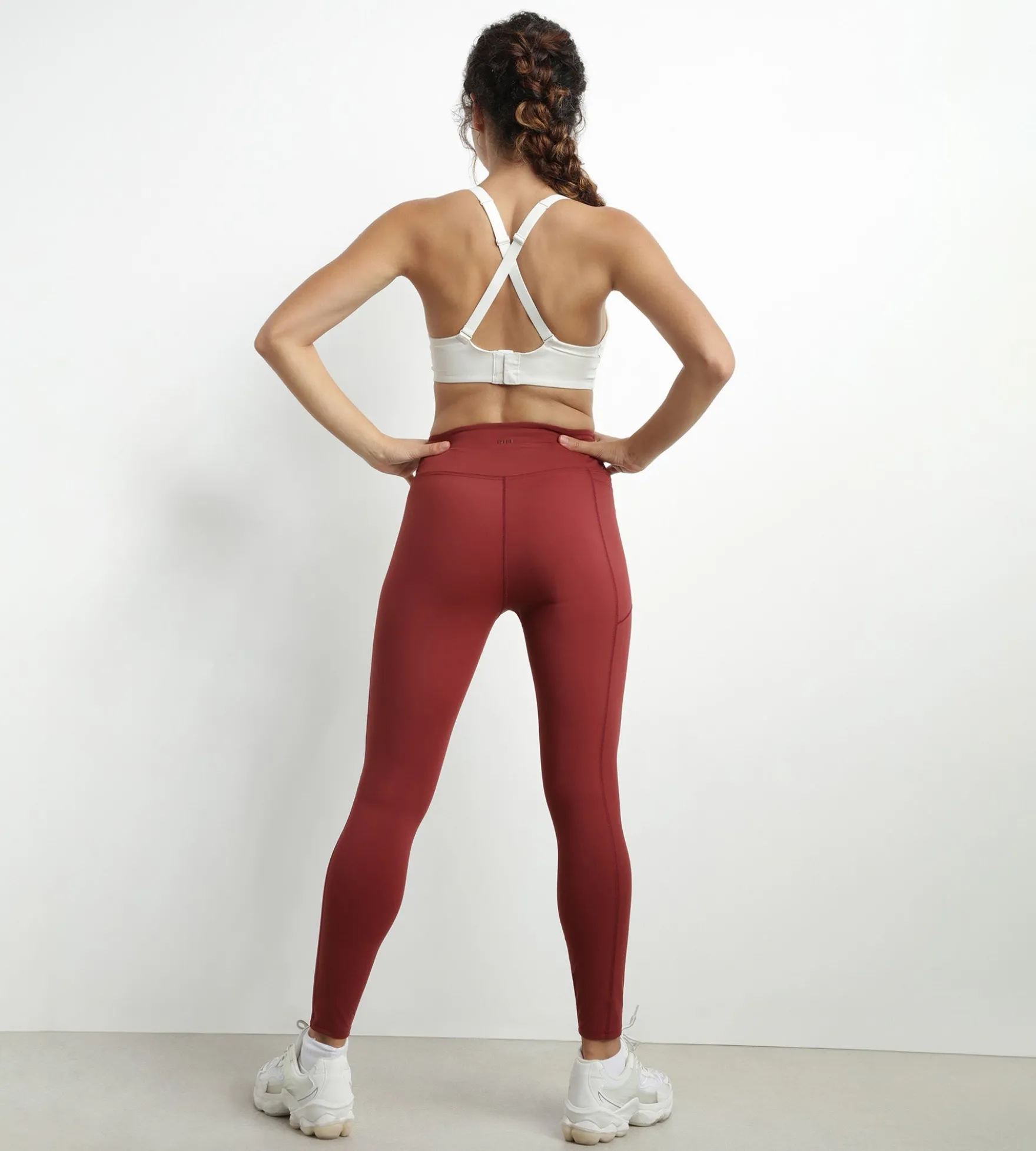 Legging de sport femme en microfibre sculptante Bordeaux Dim Move