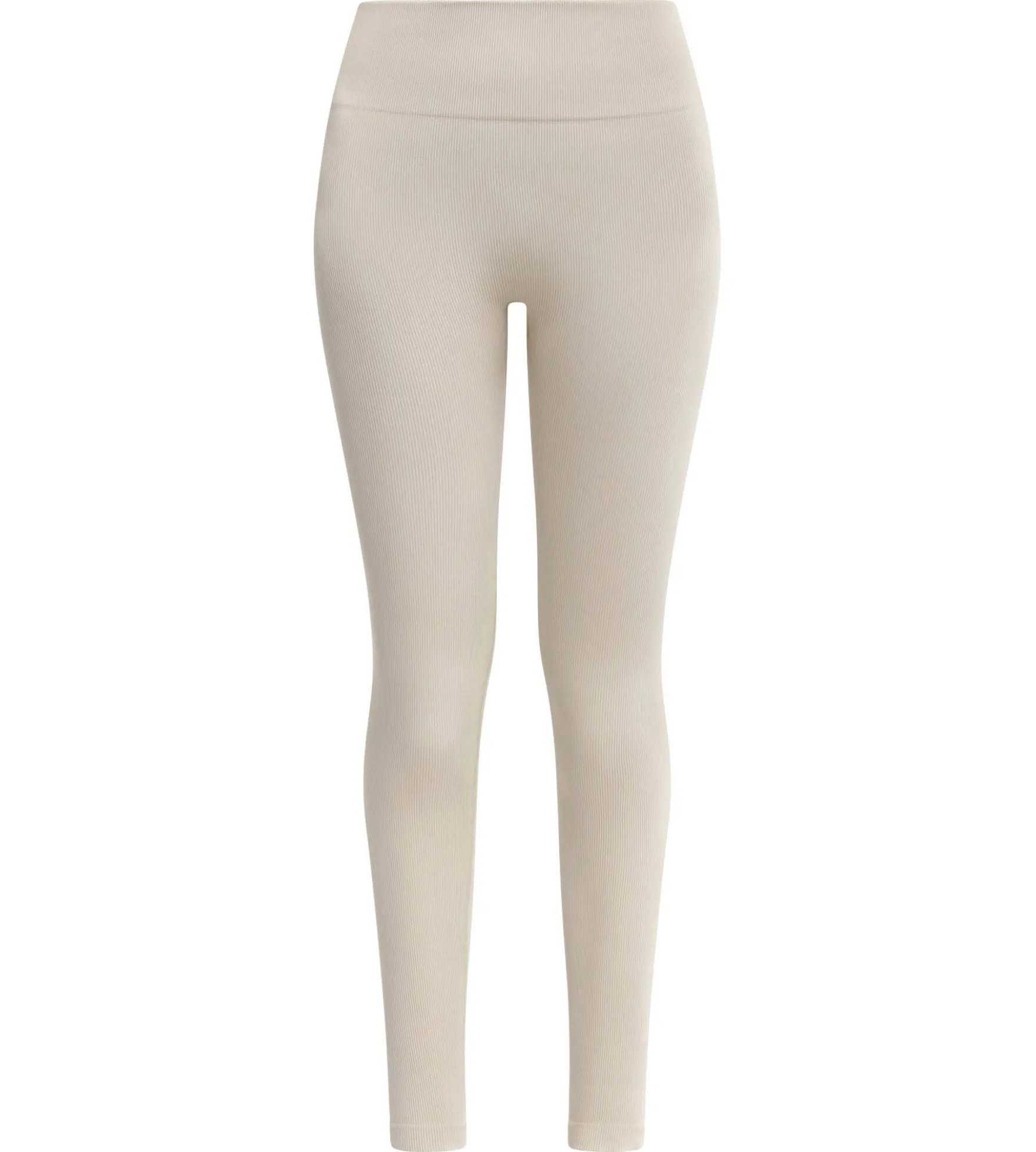 Legging femme Beige en maille côtelée Dim Comfywear
