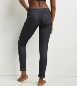Legging femme effet jean Bleu Marine avec poches Dim Relax & Go