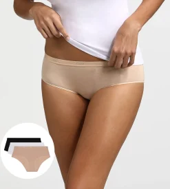 Lot de 3 Boxers blanc/peau/noir Les Pockets Coton