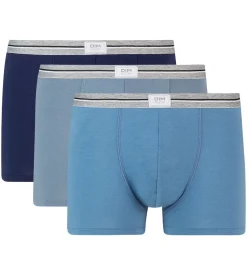 Lot de 3 boxers bleu jean gris en coton stretch résistant Ultra Resist