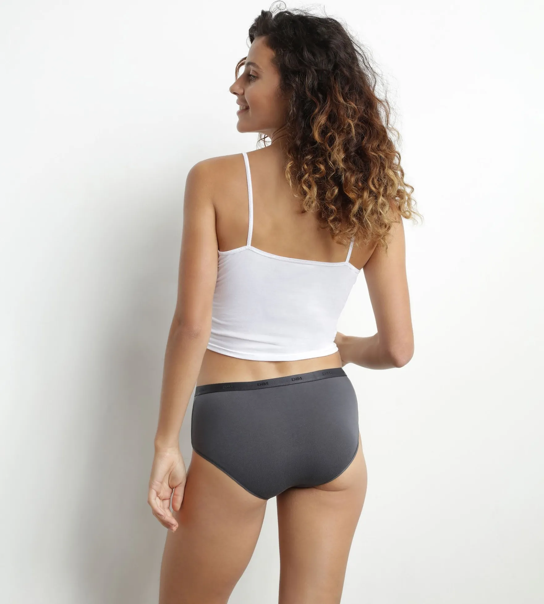 Lot de 3 boxers femme coton stretch Beige Bleu Gris Les Pockets Ecodim