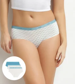 Lot de 3 boxers femme en coton stretch Nœud Nacre Les Pockets