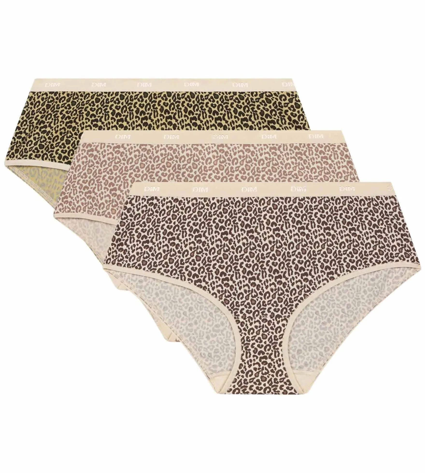 Lot de 3 boxers femme motif leopard Noir Beige Les Pockets