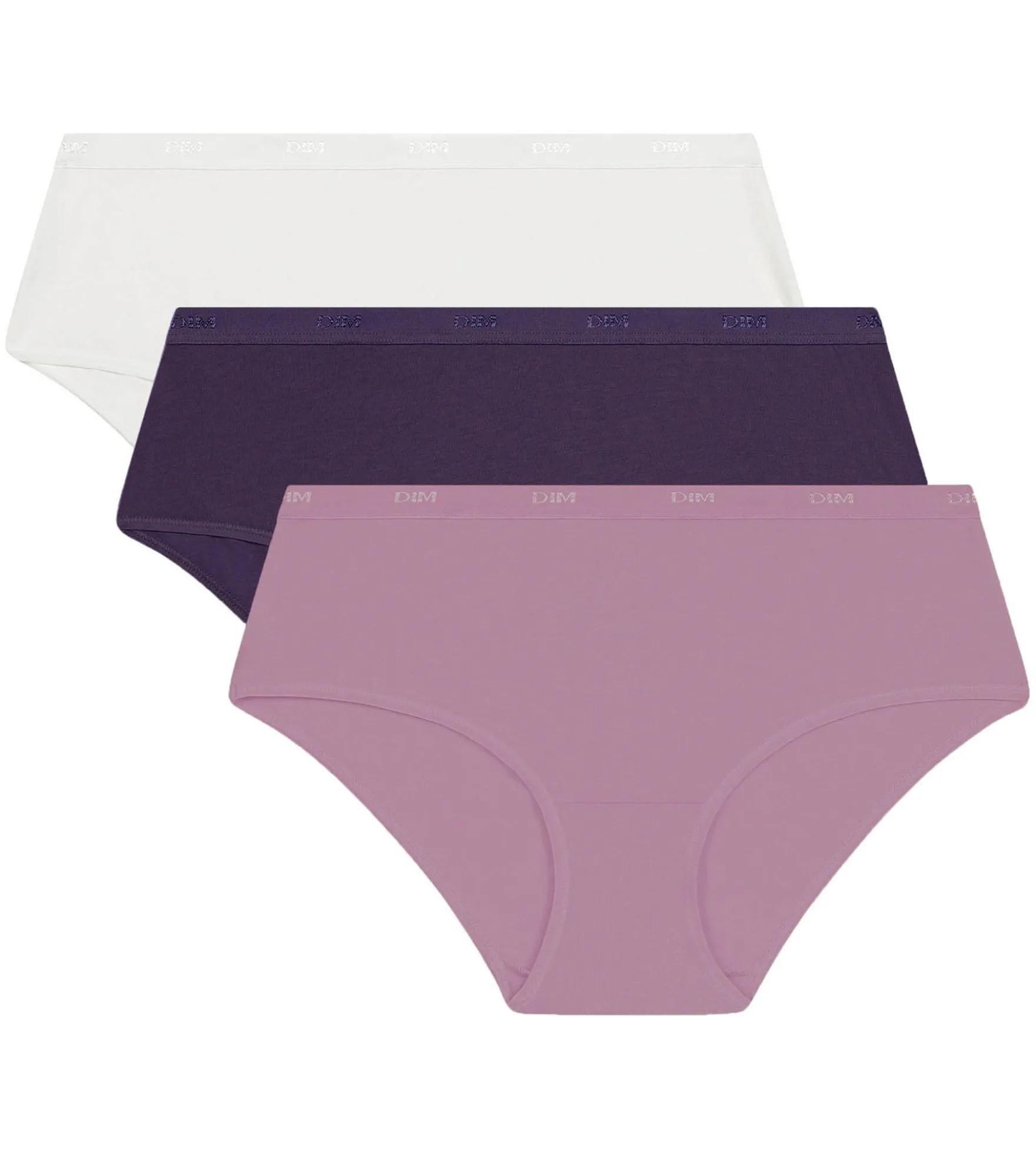 Lot de 3 boxers femme Violet, Blanc Les Pockets Ecodim