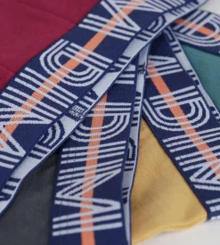 Lot de 4 boxers garçon Bordeaux Jaune Ebene Vert Coton Stretch Kids