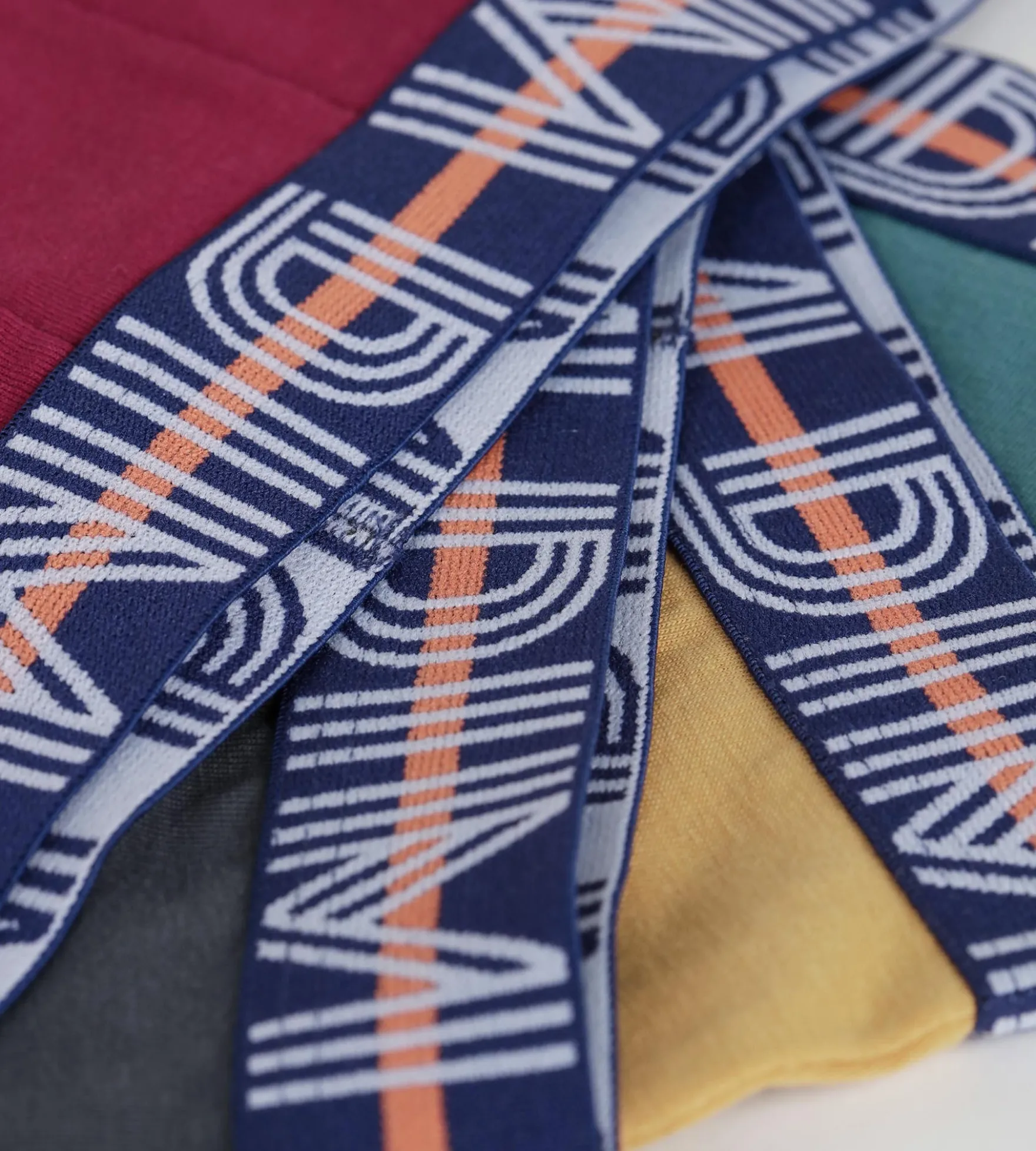Lot de 4 boxers garçon Bordeaux Jaune Ebene Vert Coton Stretch Kids