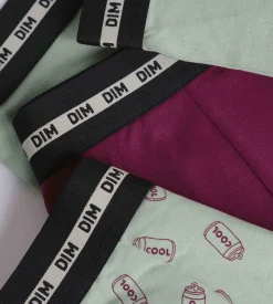 Lot de 3 boxers garçon coton stretch Cuivre à motifs EcoDim Mode