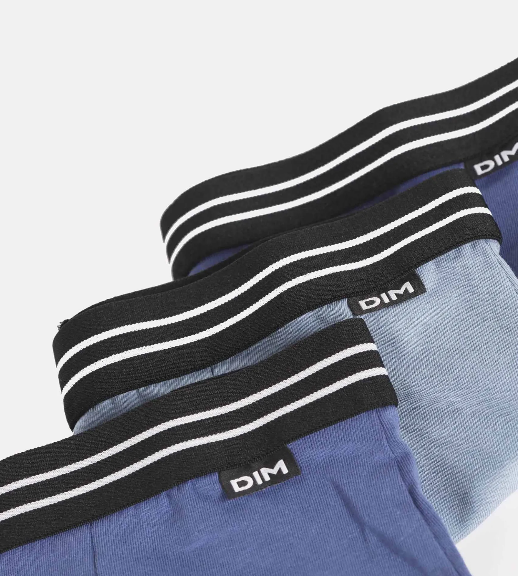 Lot de 3 boxers garçon en coton stretch Bleu Ecodim