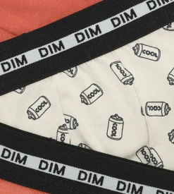 Lot de 3 boxers garçon à motifs Soda Orange Dim Coton Stretch