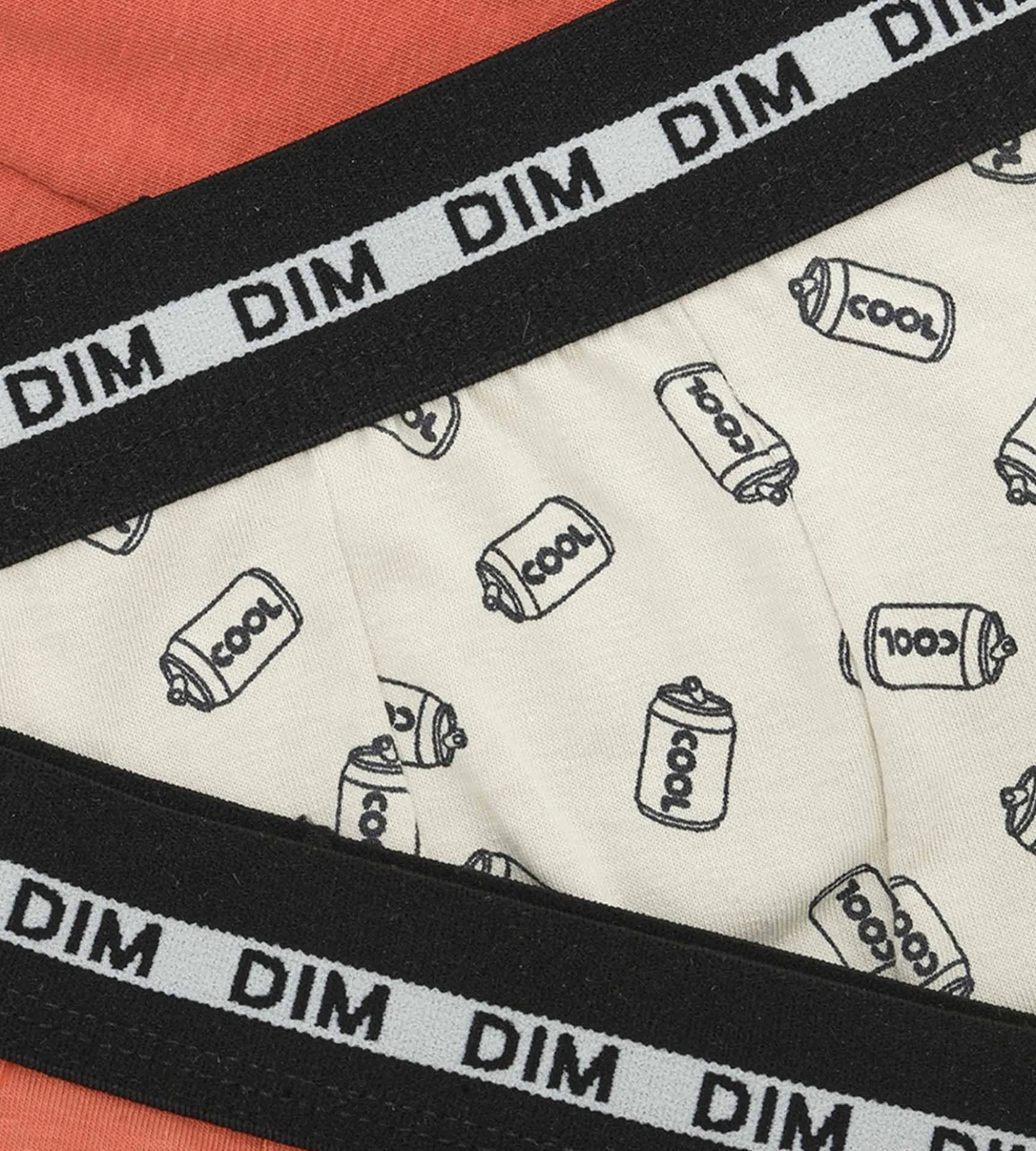 Lot de 3 boxers garçon à motifs Soda Orange Dim Coton Stretch