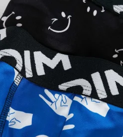 Lot de 2 boxers garçons en microfibre recyclée motif peace Dim Micro