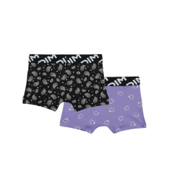 Lot de 2 boxers garçons en microfibre recyclée motif smiley Dim Micro