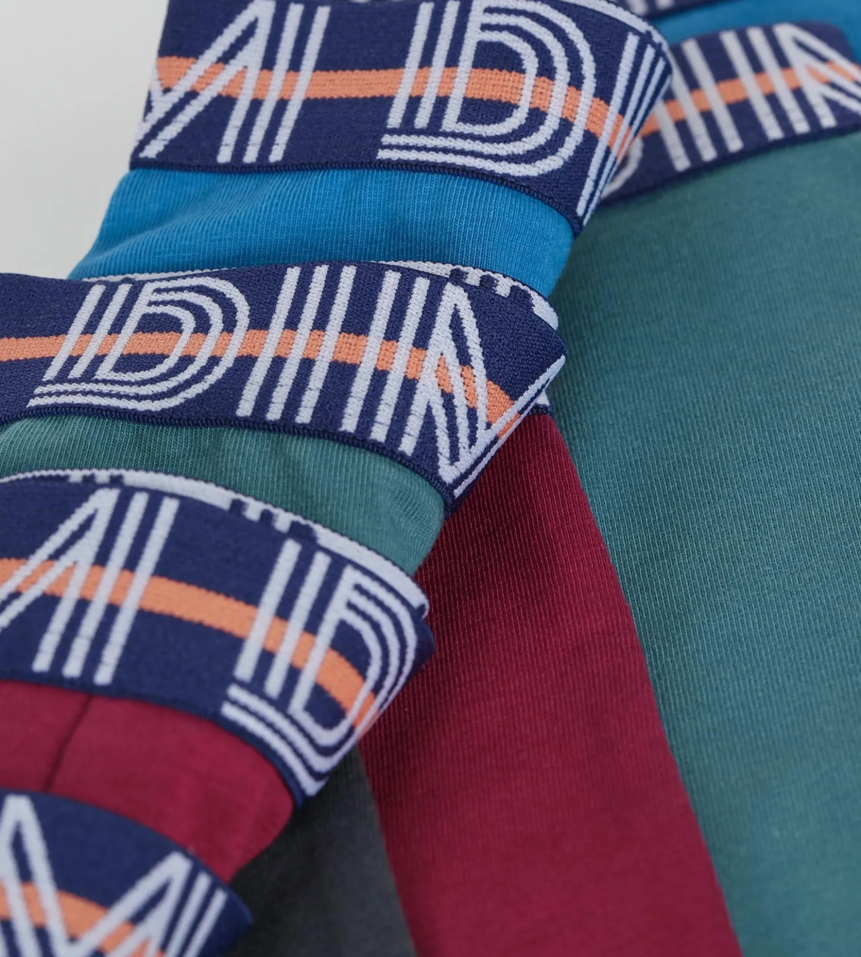 Lot de 4 boxers garçon Vert Ebene Bordeaux Bleu Coton Stretch Kids