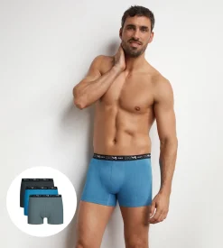 Lot de 3 boxers homme Bleu Elegant Dim Coton Stretch