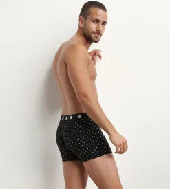 Lot de 3 boxers homme coton stretch à imprimés pois rayures Dim Vibes