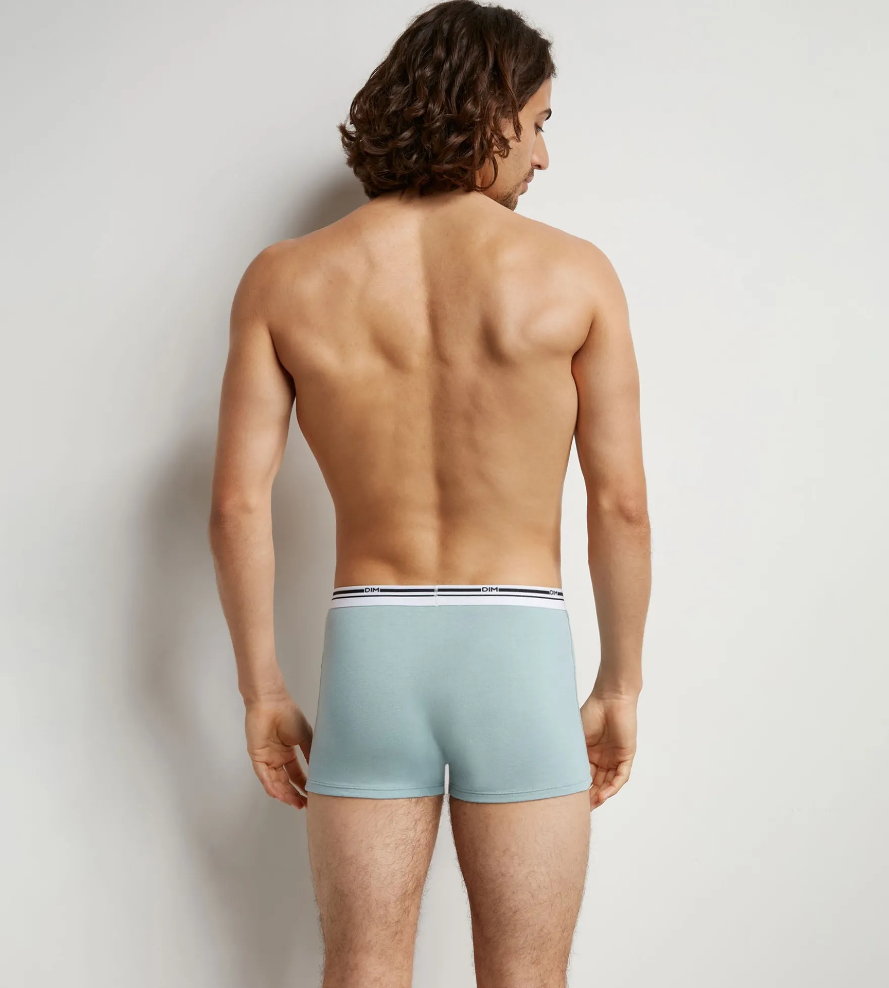 Lot de 3 boxers homme coton stretch Bleu Gris Classic Colors