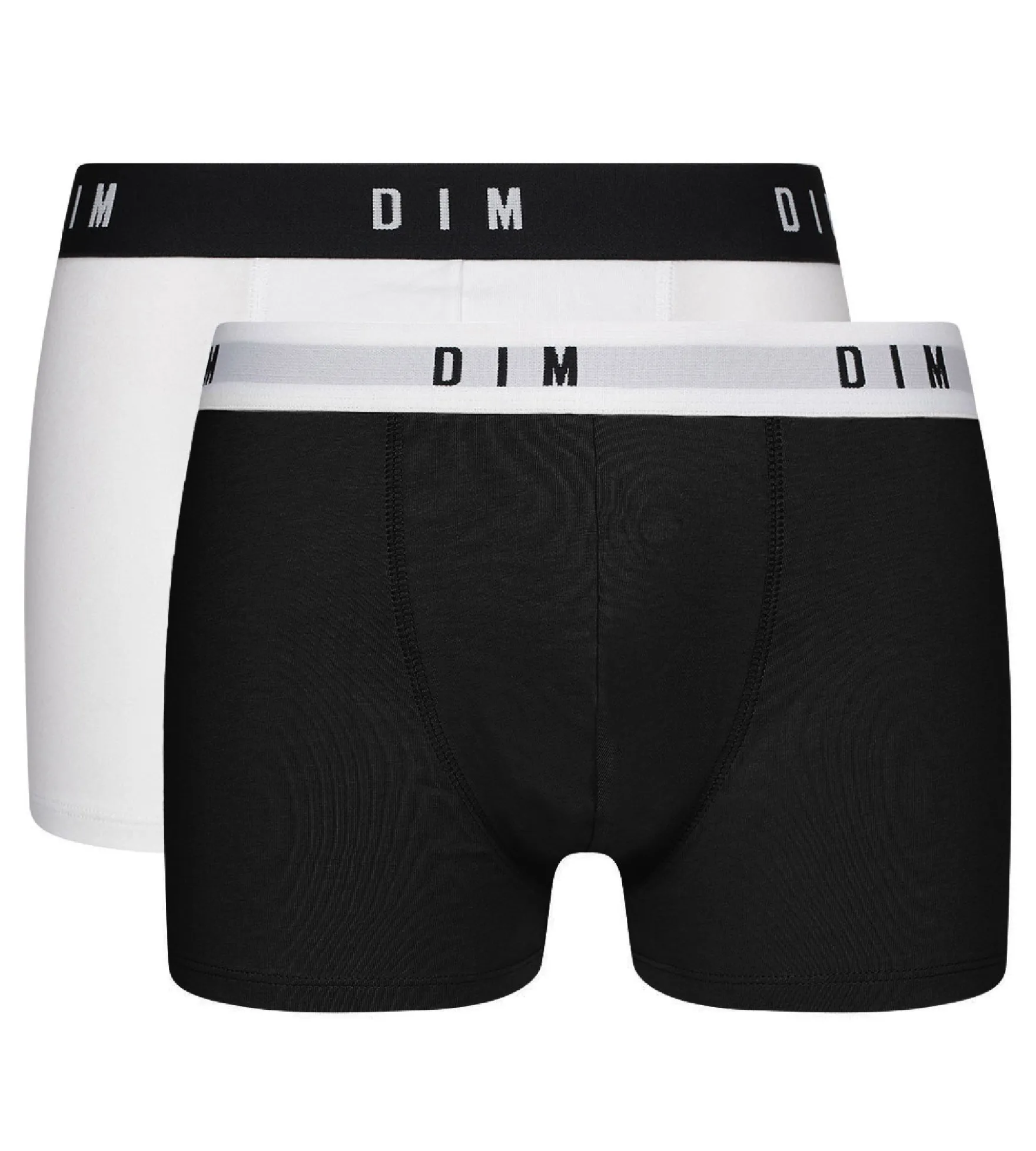 Lot de 2 boxers homme coton stretch ceinture rétro Noir Dim Originals