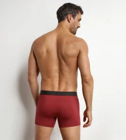 Lot de 3 boxers homme en coton Noir Kaki Rouge Ultra doux
