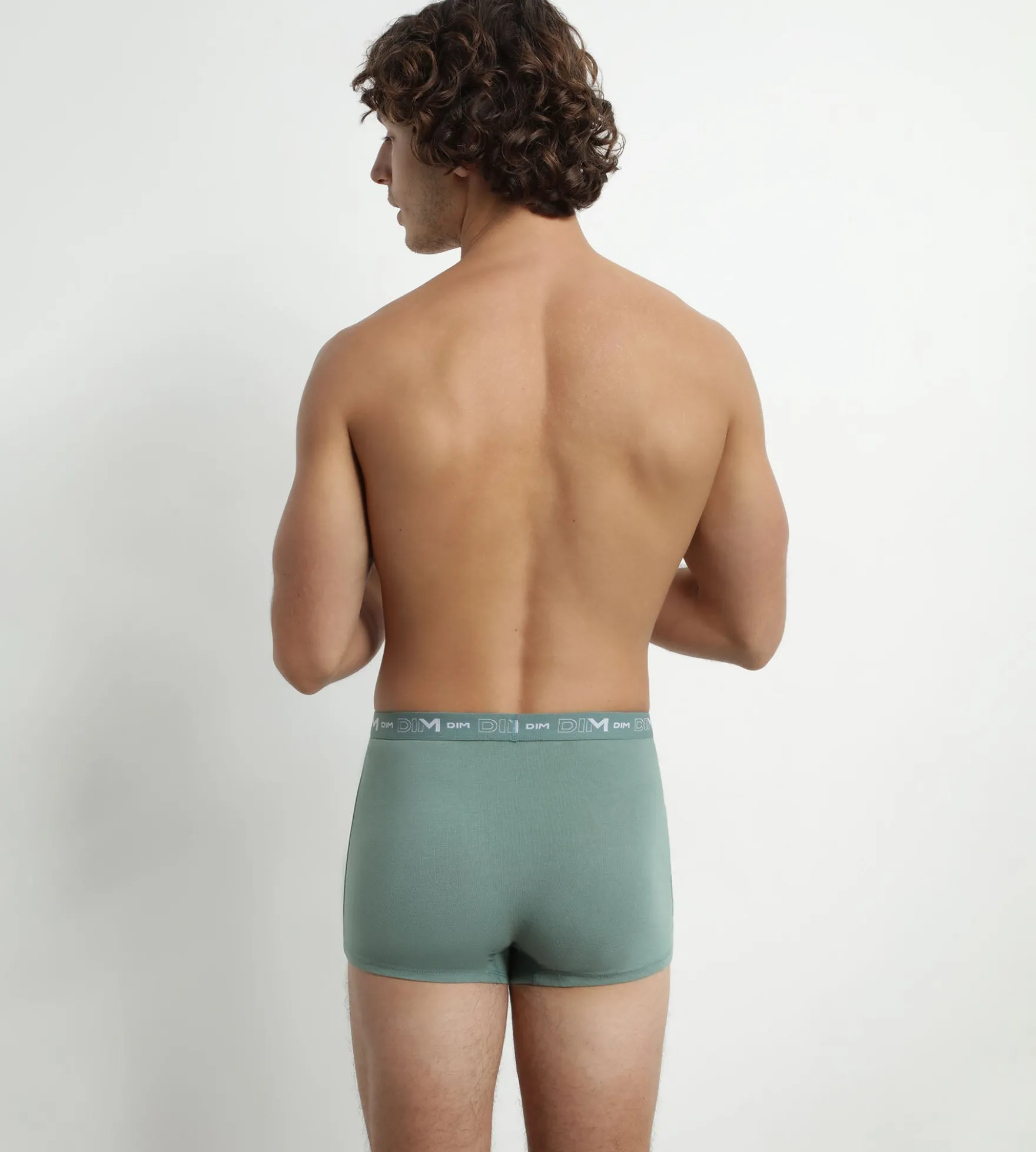Lot de 3 boxers homme en coton Noir Vert Dim Coton Stretch
