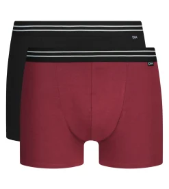 Lot de 2 boxers homme en coton stretch Rouge EcoDim