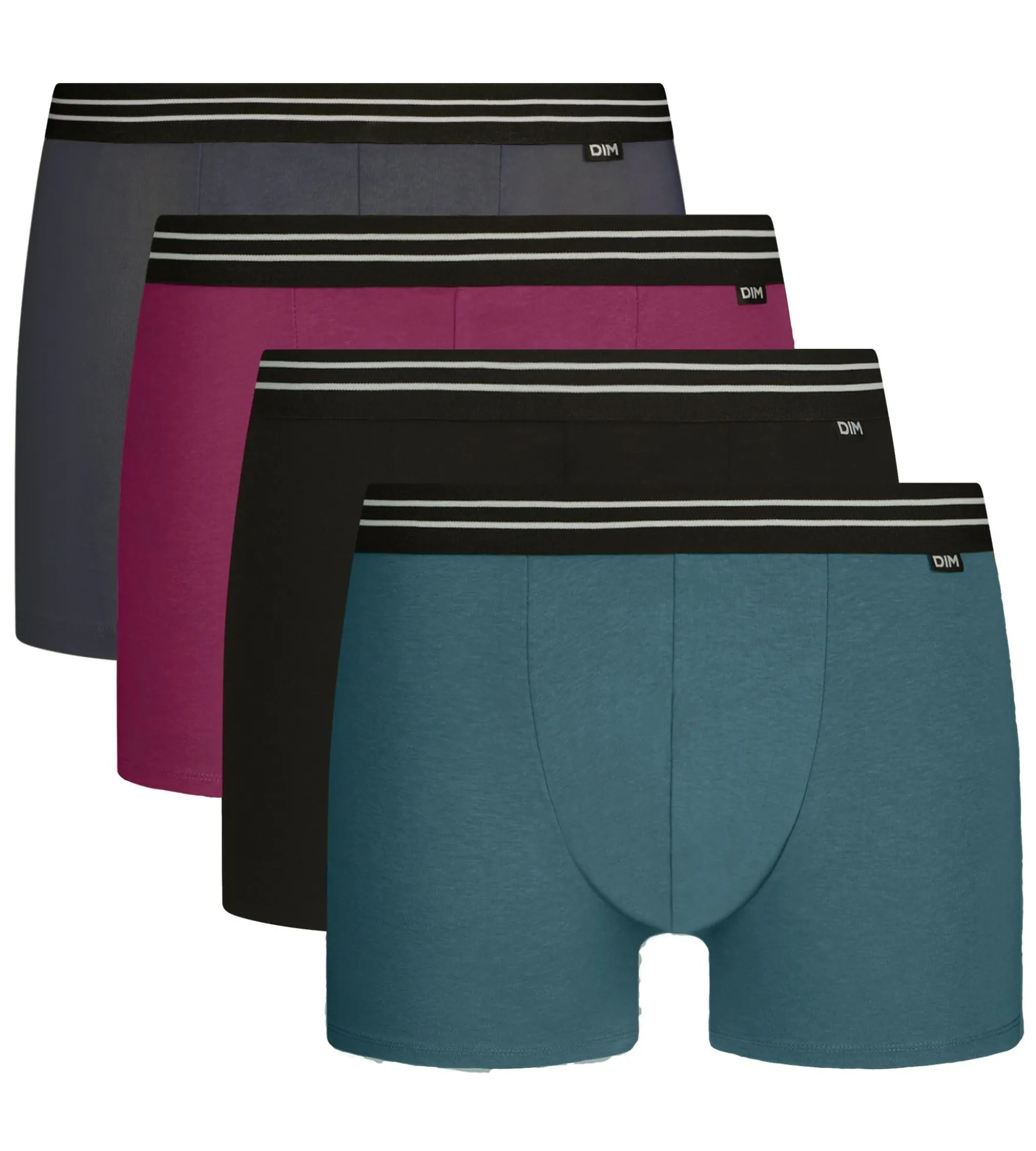 Lot de 4 boxers homme en coton stretch Fusion EcoDim