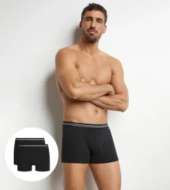 Lot de 2 boxers homme en coton stretch Noir EcoDim