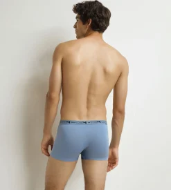 Lot de 3 boxers homme Gris Bleu Noir Coton Stretch Bio
