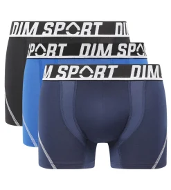 Lot de 3 boxers homme microfibre thermorégulateur Bleu Dim Sport