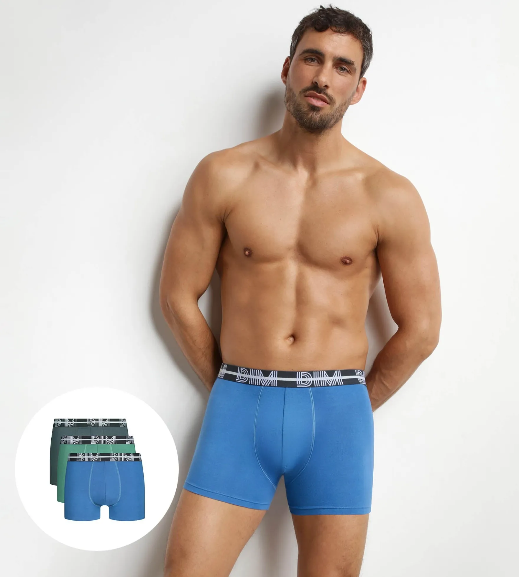 Lot de 3 boxers homme noir ceinture dynamique Powerful
