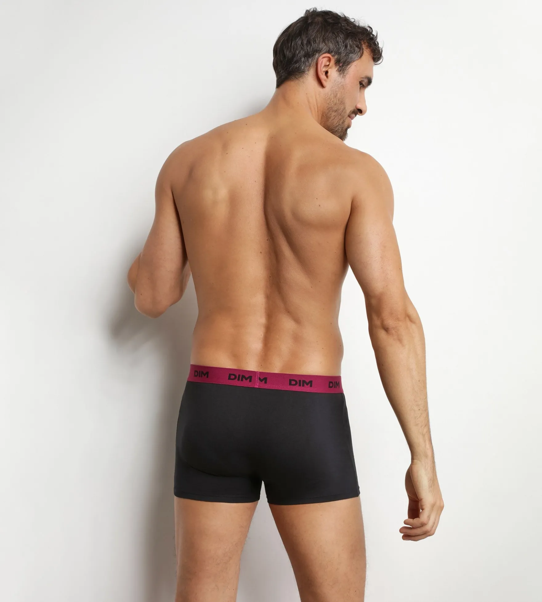 Lot de 3 boxers homme noir ceinture colorée Retro Mix & Colors