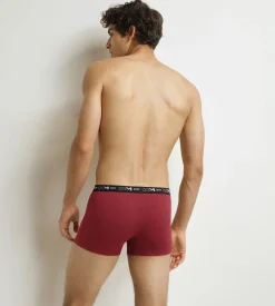 Lot de 3 boxers homme Vert Beige Rouge Coton Stretch