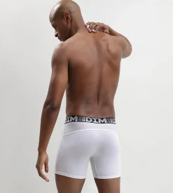 Lot de 2 boxers longs homme respirants Bleu Blanc 3D Flex Air