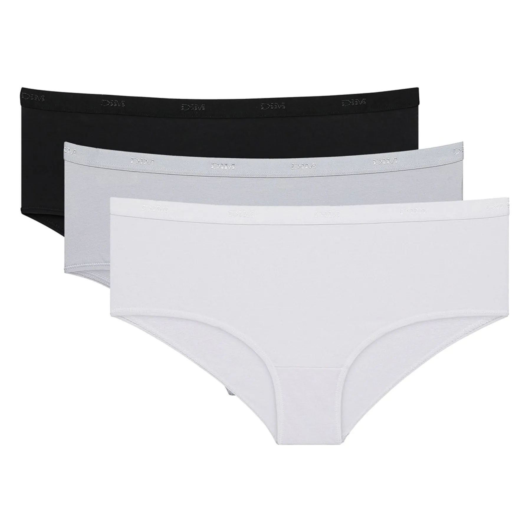 Lot de 3 Boxers noir/blanc/gris Les Pockets Coton