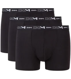 Lot de 3 boxers noir Homme en coton stretch
