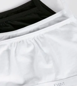 Lot de 2 brassières filles coton stretch Noir Blanc Les Pockets Ecodim