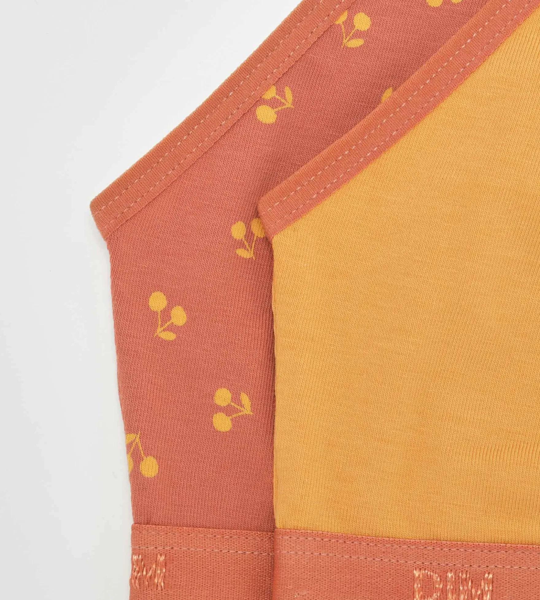 Lot de 2 brassières filles en coton à motif cerise Jaune Les Pockets