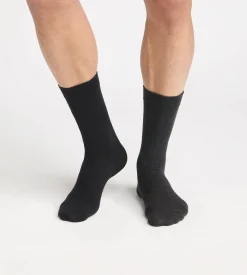 Lot de 2 chaussettes homme coton gris anthracite Thermo