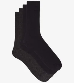 Lot de 2 chaussettes homme coton gris anthracite Thermo